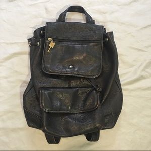 Fossil Genuine Leather Dark Brown Leather Backpack